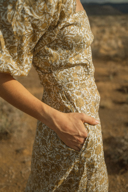 Robin Puff Sleeve Dress - Linen