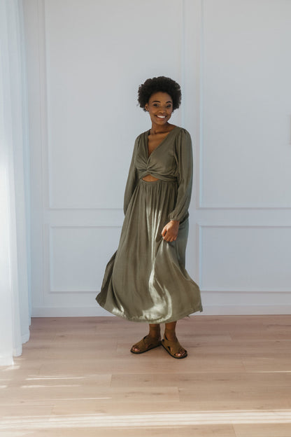 Layah Multi-Tie Wrap Dress - Long Sleeve