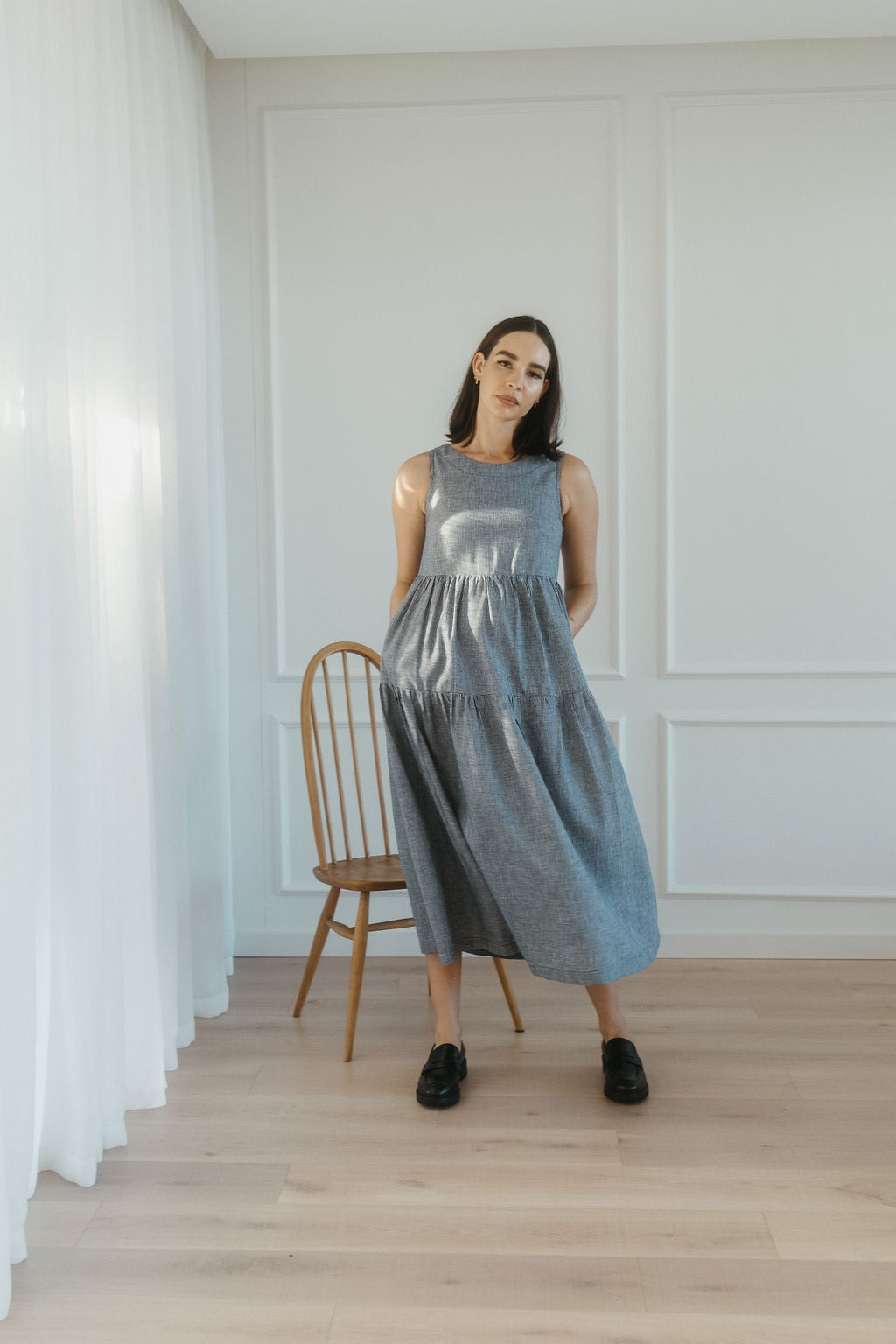 Holly Tiered Dress - with side seam zips for breastfeeding