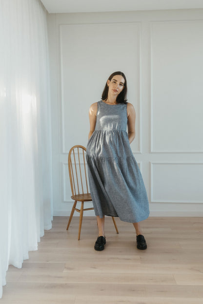 Holly Tiered Dress - with side seam zips for breastfeeding