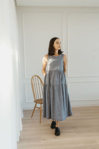 Holly Tiered Dress - with side seam zips for breastfeeding