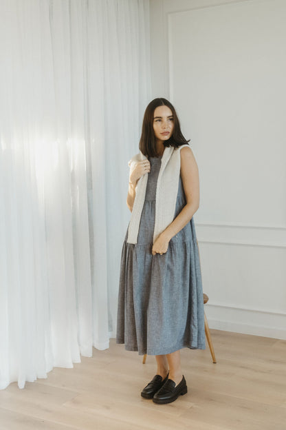 Holly Tiered Dress - with side seam zips for breastfeeding