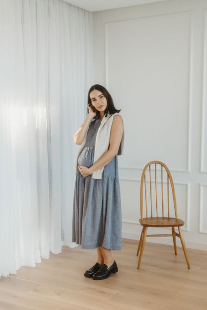 Holly Tiered Dress - with side seam zips for breastfeeding