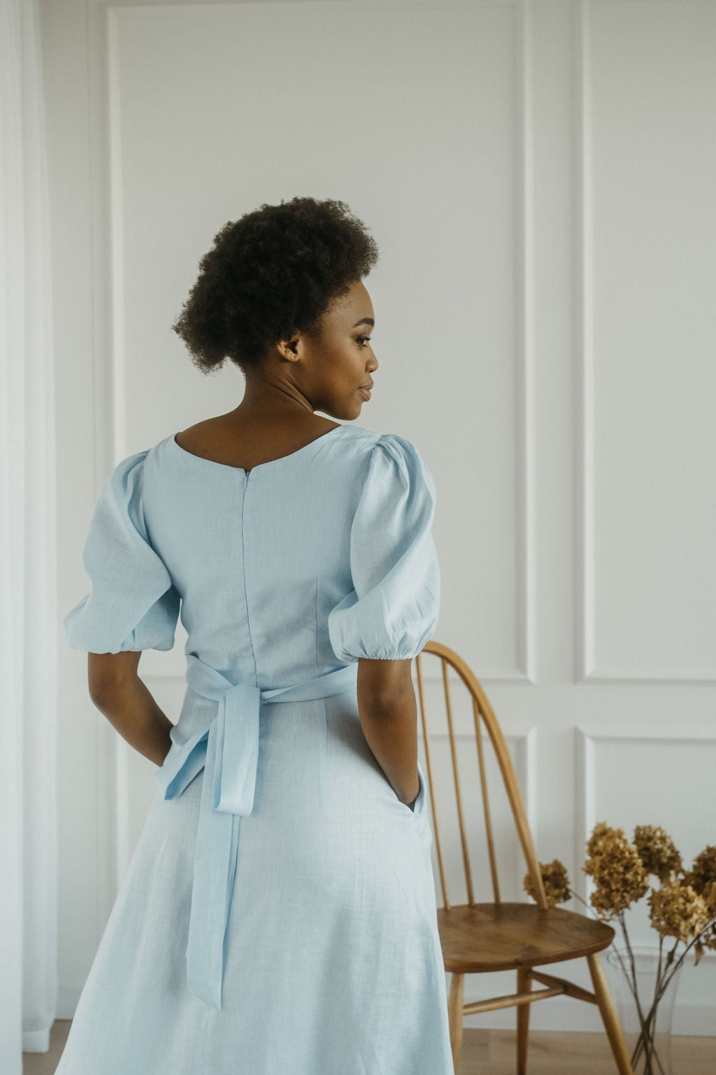 Robin Puff Sleeve Dress - Linen – She Loves Sundays