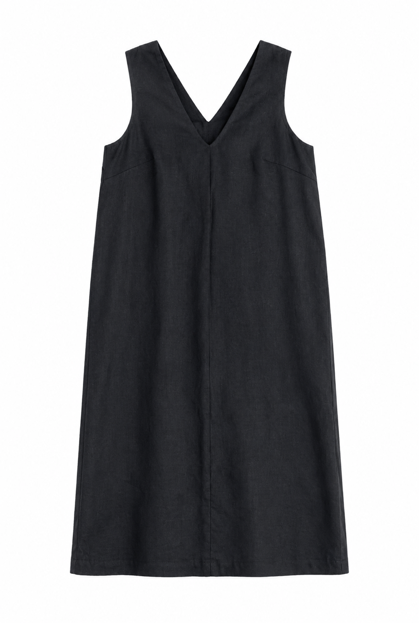 Luna Midi Dress - Black - Size M