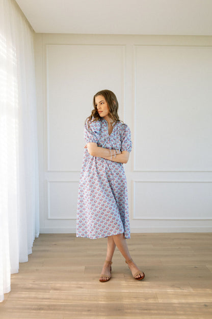 Grace Tie Front Dress - Cotton