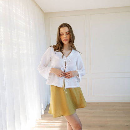Lindie Tie Front Top