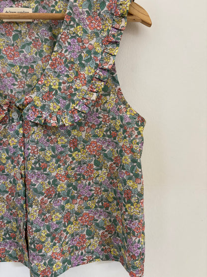 Rosa Frill Collar Blouse - Cotton