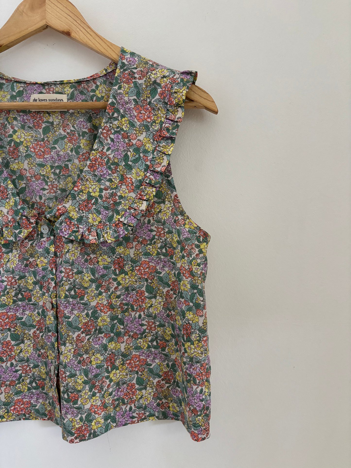 Rosa Frill Collar Blouse - Cotton