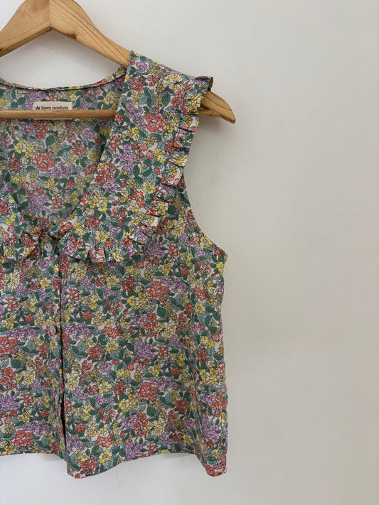 Rosa Frill Collar Blouse - Cotton