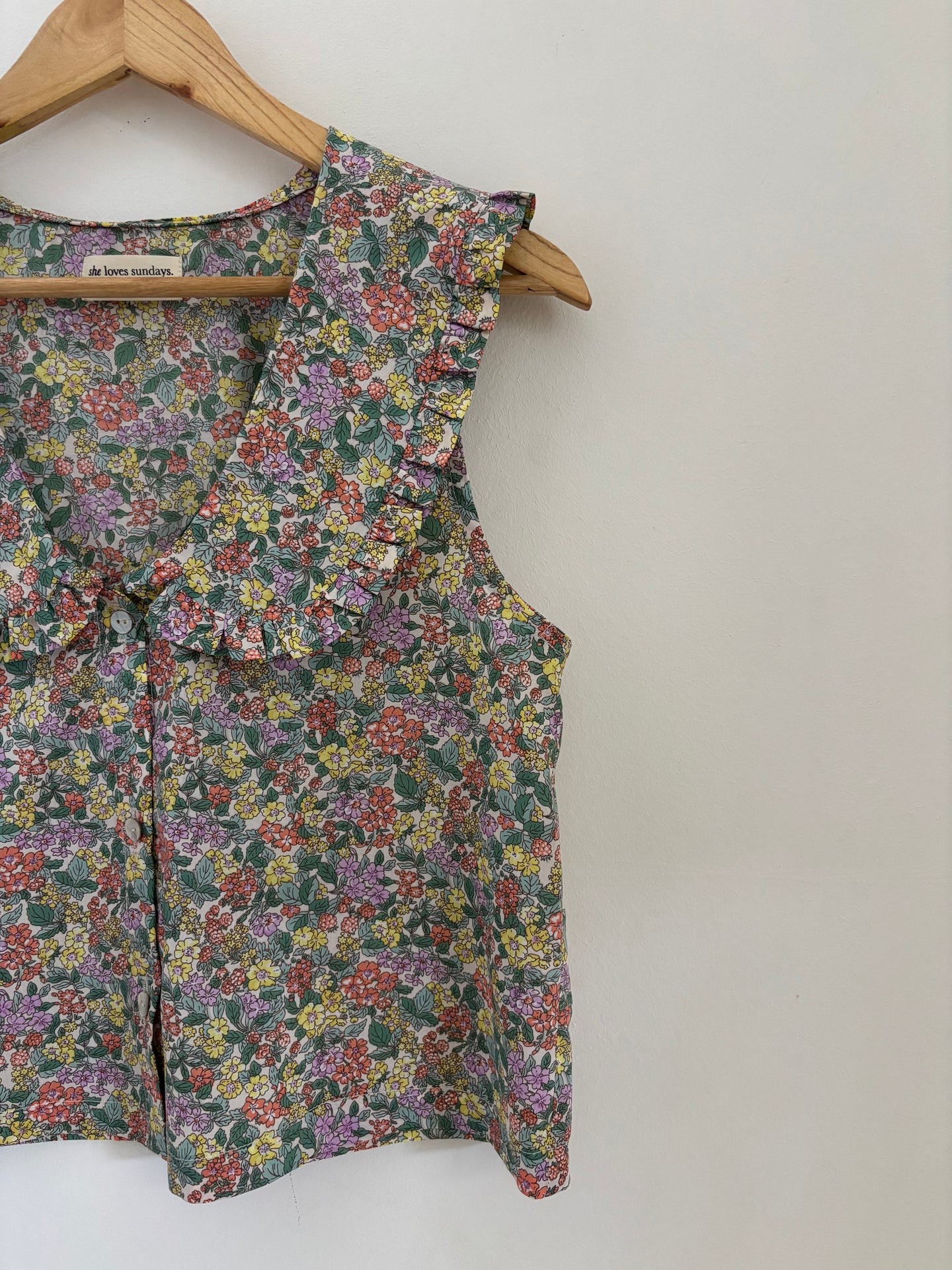 Rosa Frill Collar Blouse - Cotton