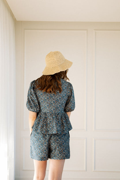 Libby Peplum Top - Cotton Prints