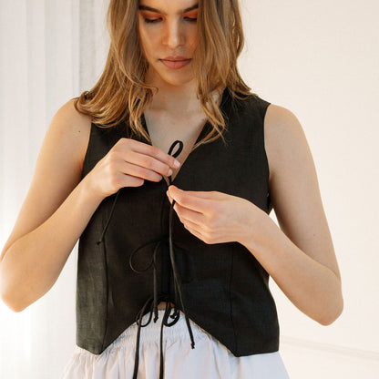 Ivy Tie Front Waistcoat