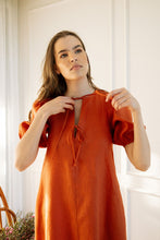 Load image into Gallery viewer, Grace Tie Front Dress - Linen
