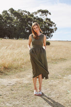 Load image into Gallery viewer, Senna Sleeveless dress - with side seam zips for breastfeeding
