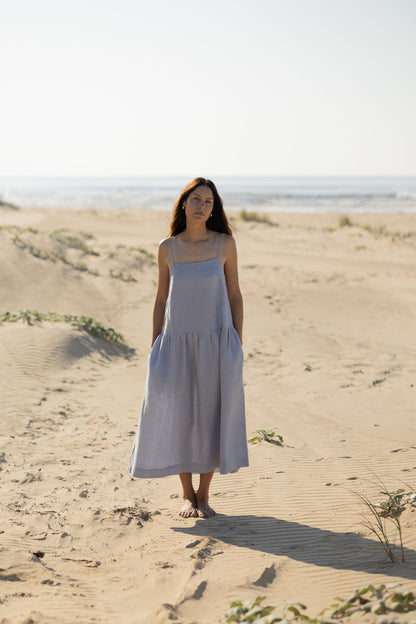 Rowe Drop Waist Strappy Dress