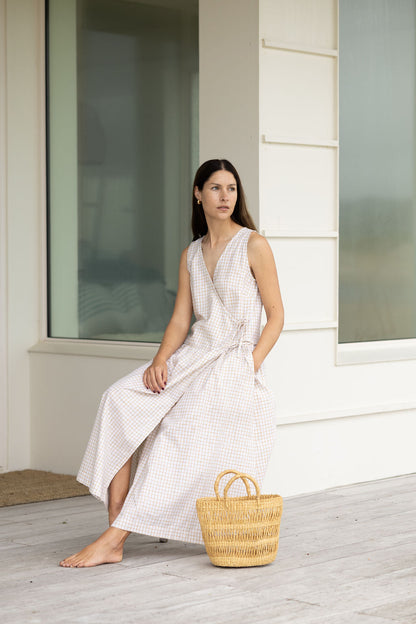 Lena Drop Waist Wrap Dress