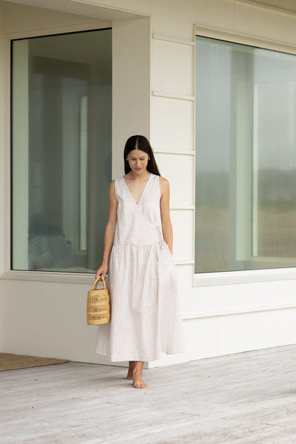 Lena Drop Waist Wrap Dress