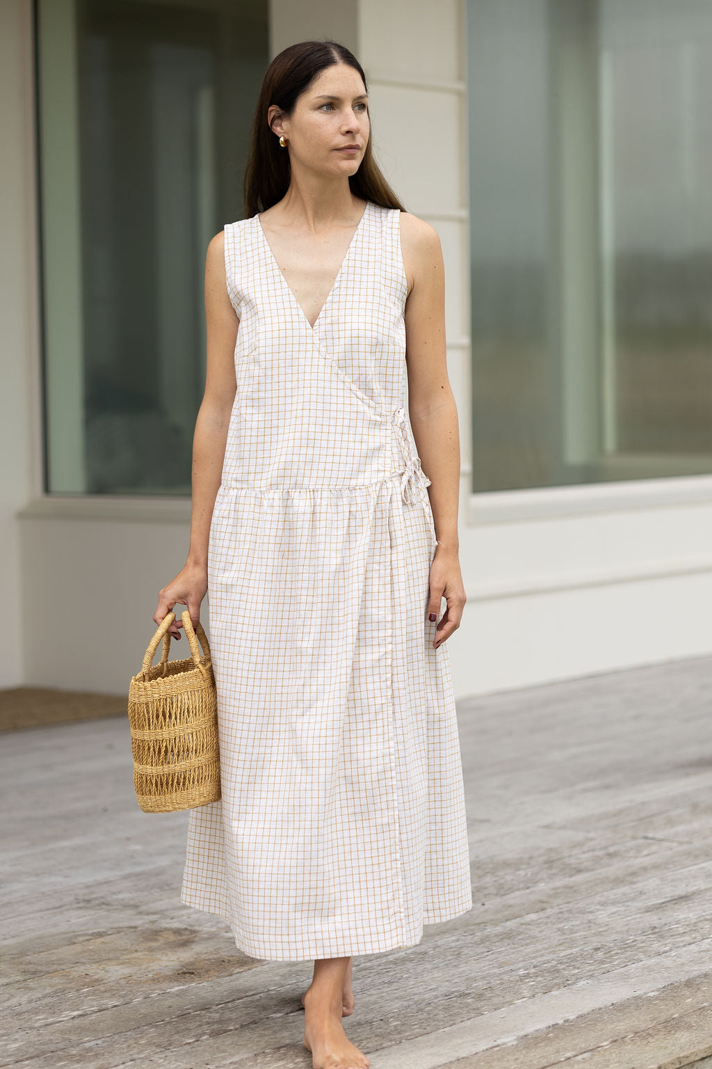 Lena Drop Waist Wrap Dress