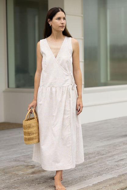 Lena Drop Waist Wrap Dress