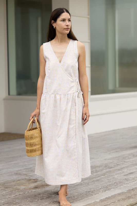 Lena Drop Waist Wrap Dress