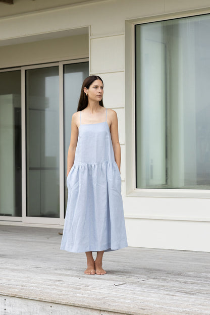 Rowe Drop Waist Strappy Dress