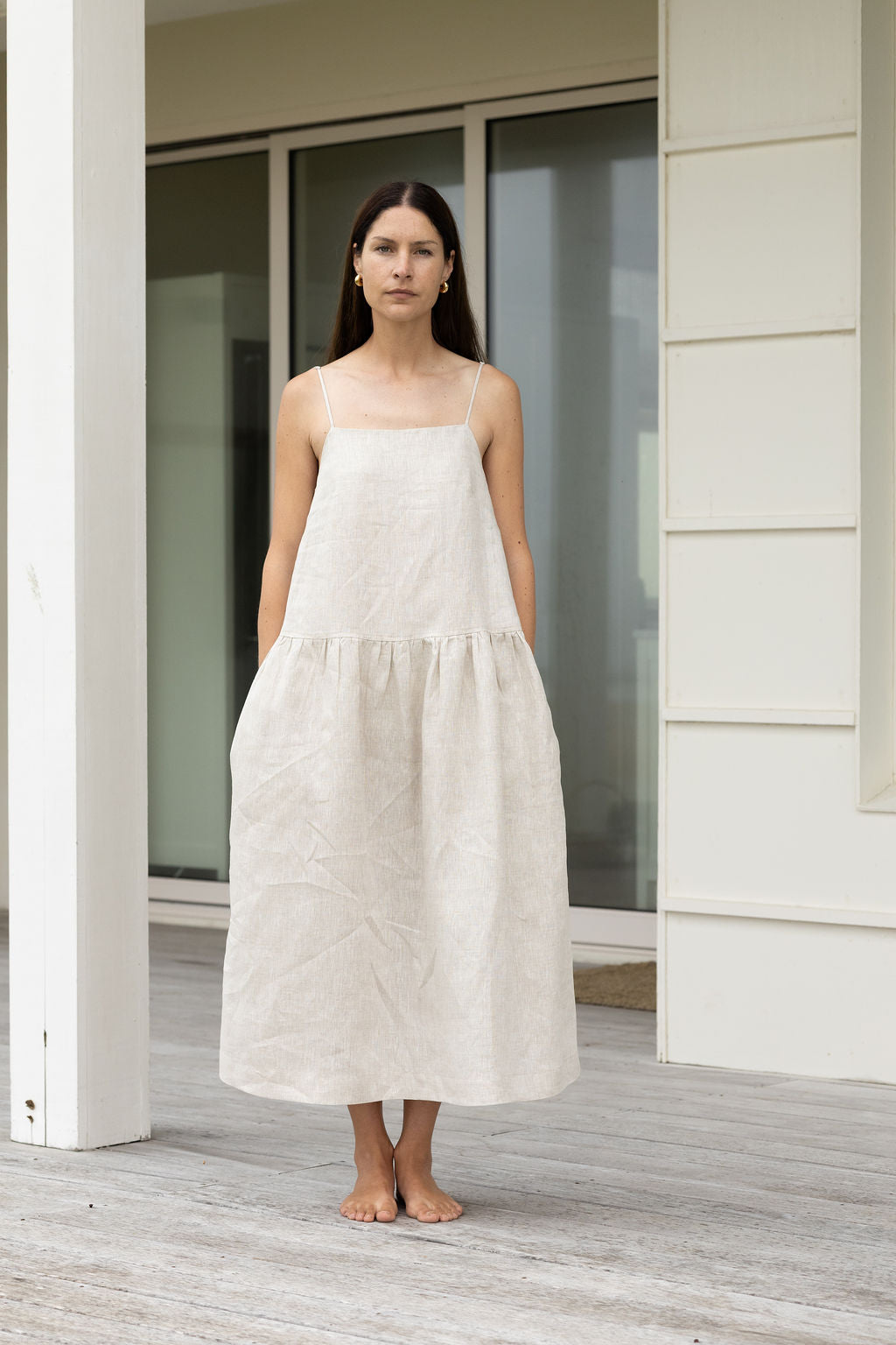 Rowe Drop Waist Strappy Dress