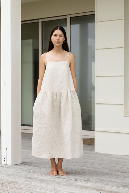 Rowe Drop Waist Strappy Dress