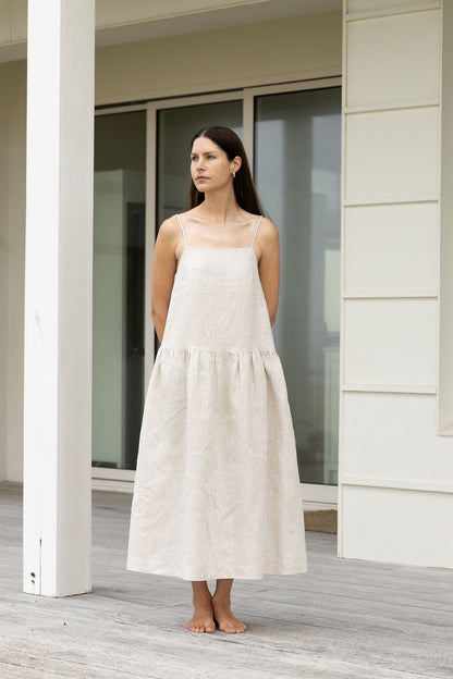 Rowe Drop Waist Strappy Dress