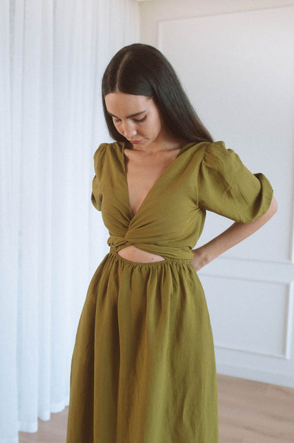 Layah Multi-Tie Wrap Dress - Short Sleeve