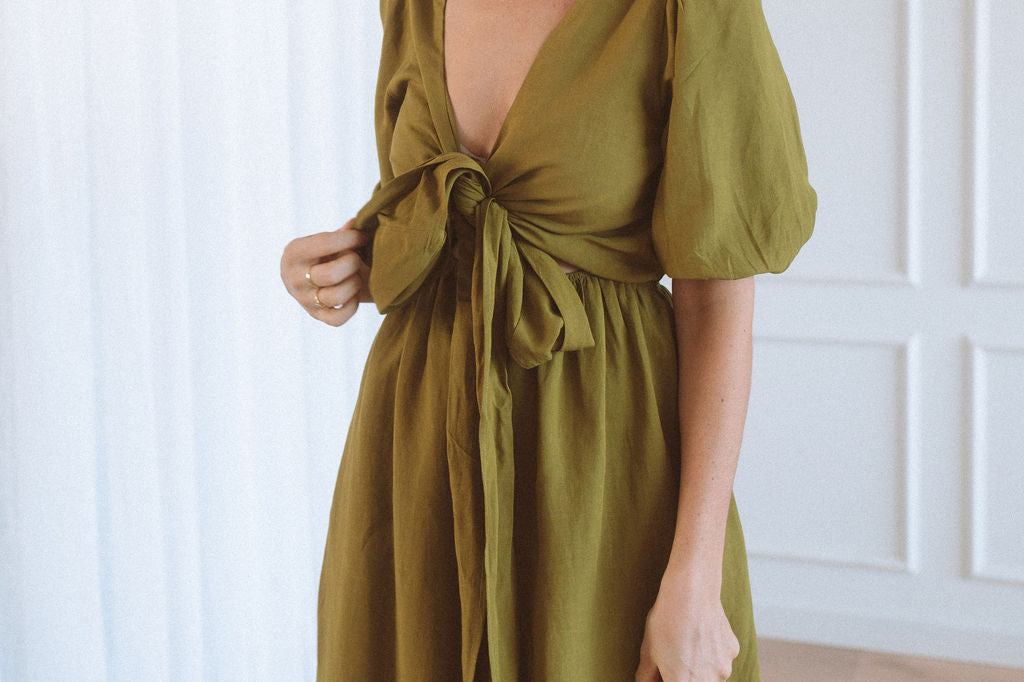 Layah Multi-Tie Wrap Dress - Short Sleeve