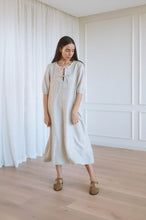 Load image into Gallery viewer, Grace Tie Front Dress - Linen
