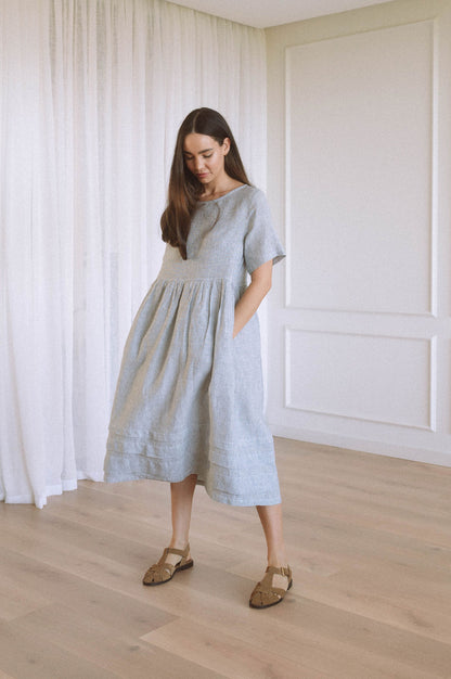 Faye Pintuck Hem Dress