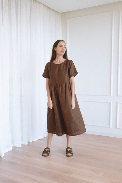 Faye Pintuck Hem Dress