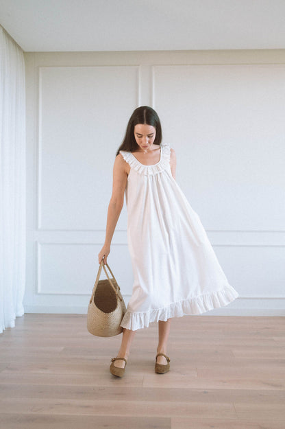 Ruby Lace Frill Neck Dress