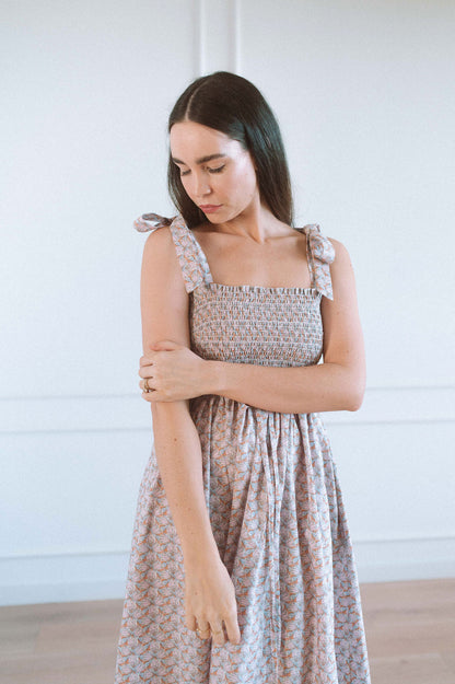 Poppy Shirred Bodice Dress
