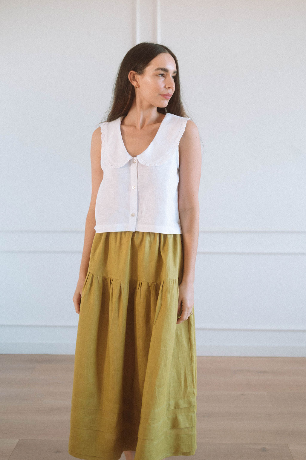 Rosa Ruffle Collar Top