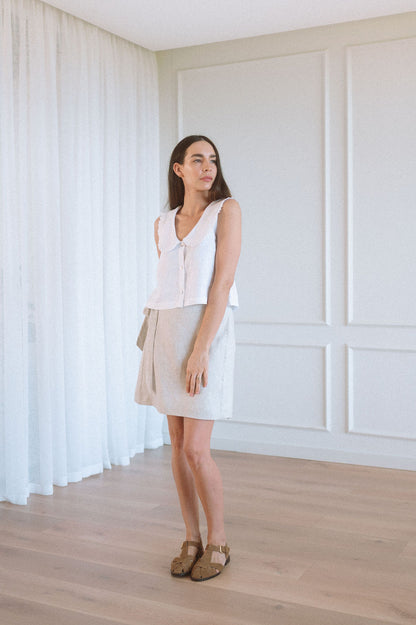 Rosa Ruffle Collar Top