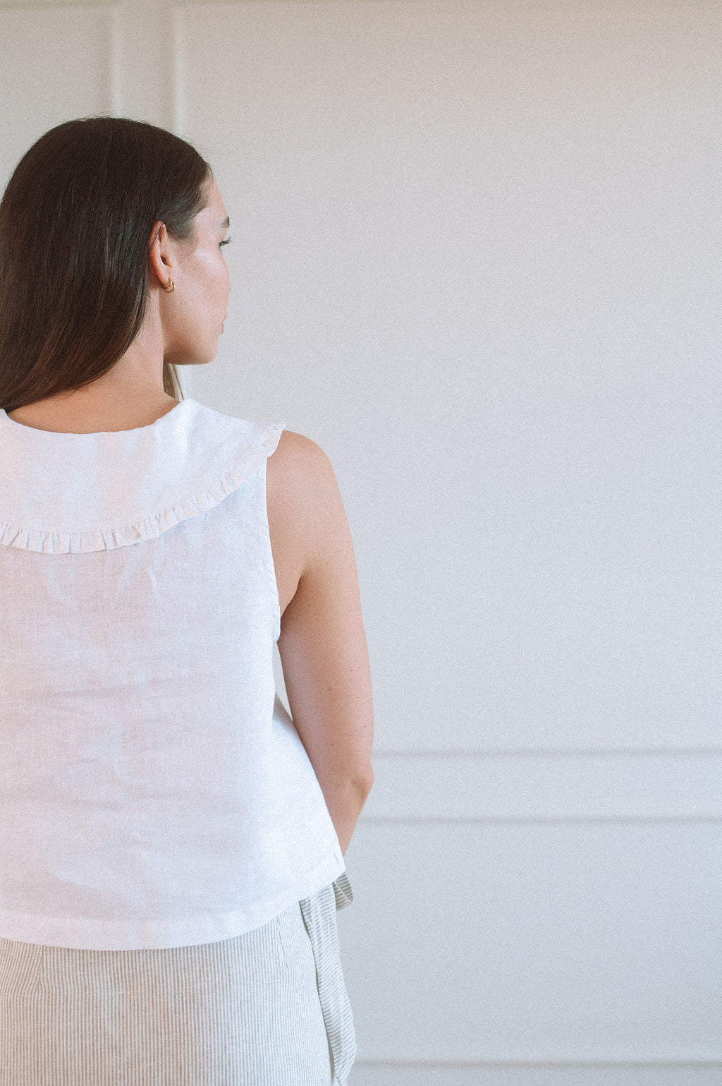Rosa Ruffle Collar Top