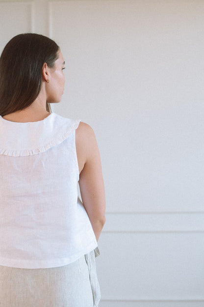 Rosa Ruffle Collar Top