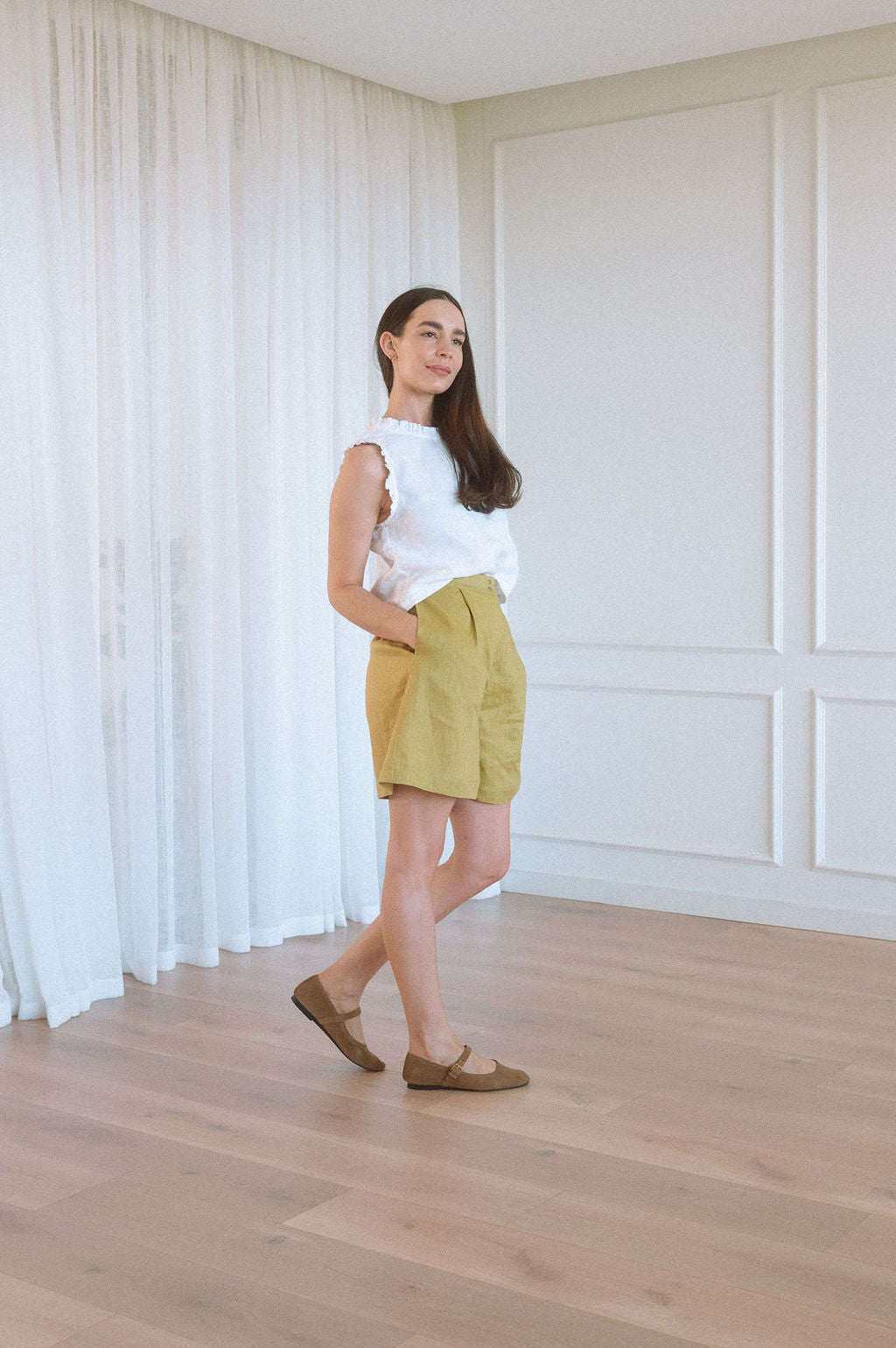 Elo Tailored Bermuda Shorts - Pistachio Size M