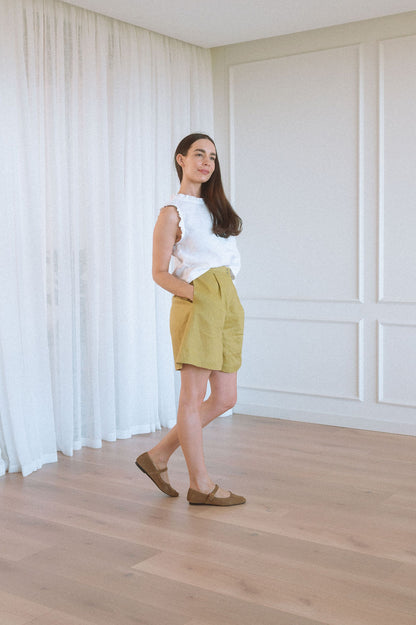 Elo Tailored Bermuda Shorts - Pistachio Size M