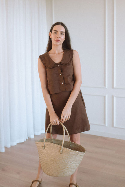 Rosa Ruffle Collar Top