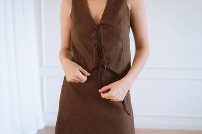 Ivy Tie Front Waistcoat