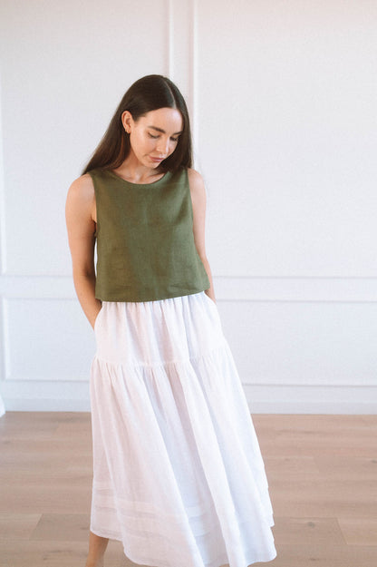 Violet Tank Top - Cropped Length
