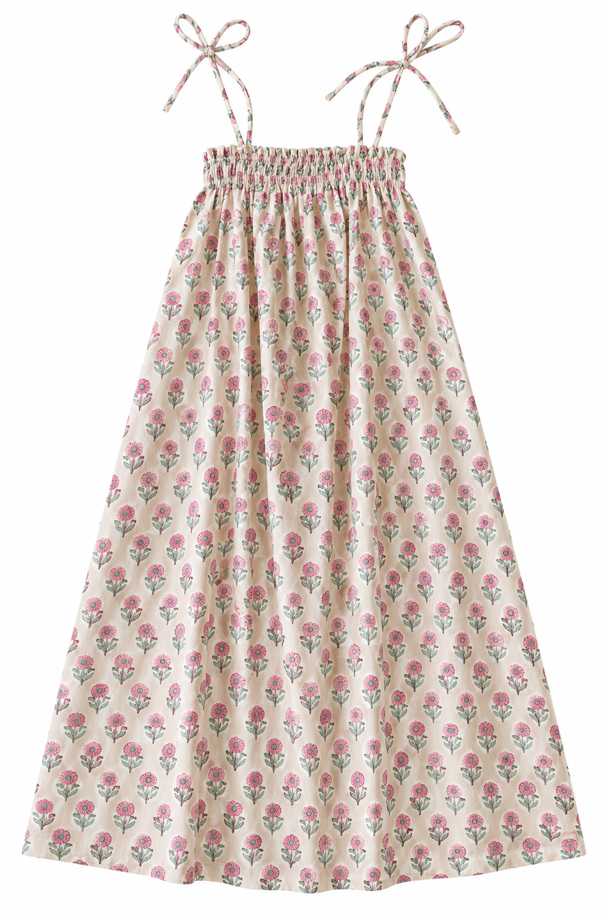Tannah Dress - Indian Block Print Cotton