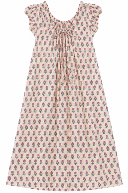 Drew Dress Maxi - Indian Block Print Cotton