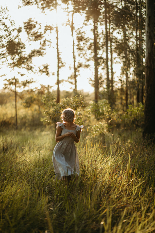 Olive Shoulder Frill Dress