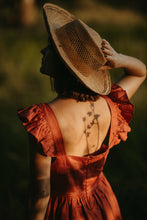 Load image into Gallery viewer, Olive Shoulder Frill Dress
