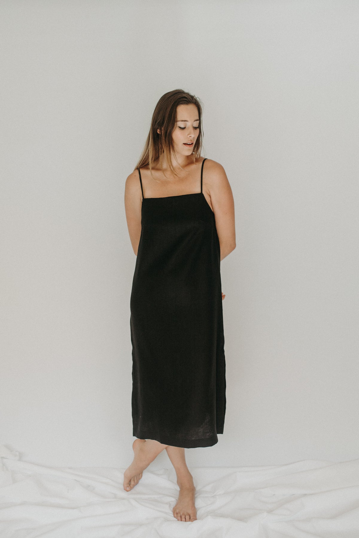 Saffron Slip Dress - MIDI length